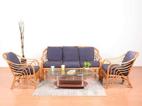 IRA Rattan Wicker 5 Seater Sofa Set (Natural Colour) - IRA Furniture