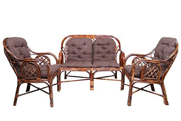IRA Living Room 4 Seater (Rattan & Wicker,Brown) - IRA Furniture