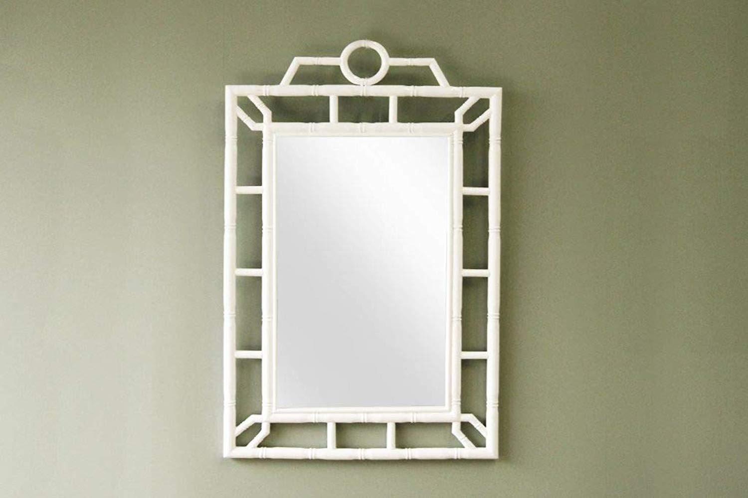 IRA White Frame Bathroom Vanity Living Room Bedroom Mirror - IRA Furniture