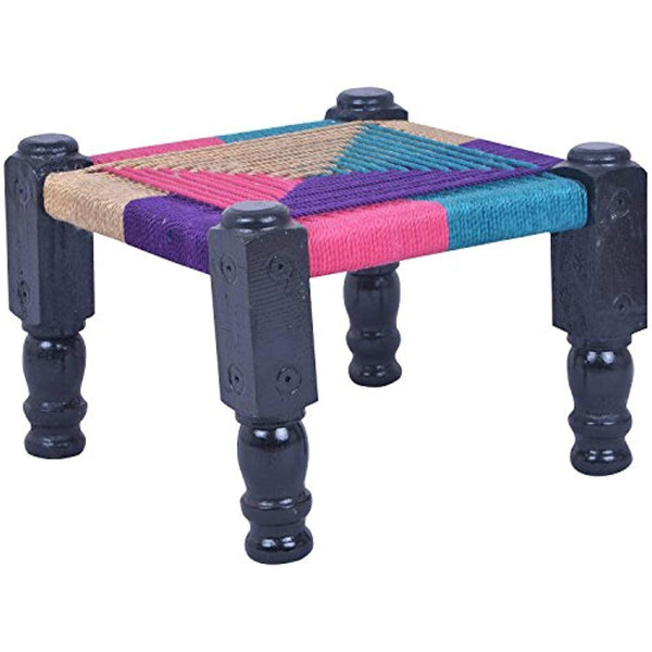 Chowki Khatli Chair Stool Bajot - Multicolor Garden or Balcony Chair - IRA Furniture