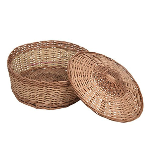 IRA Elegant Multi Purpose Brown Cane roti Basket - IRA Furniture