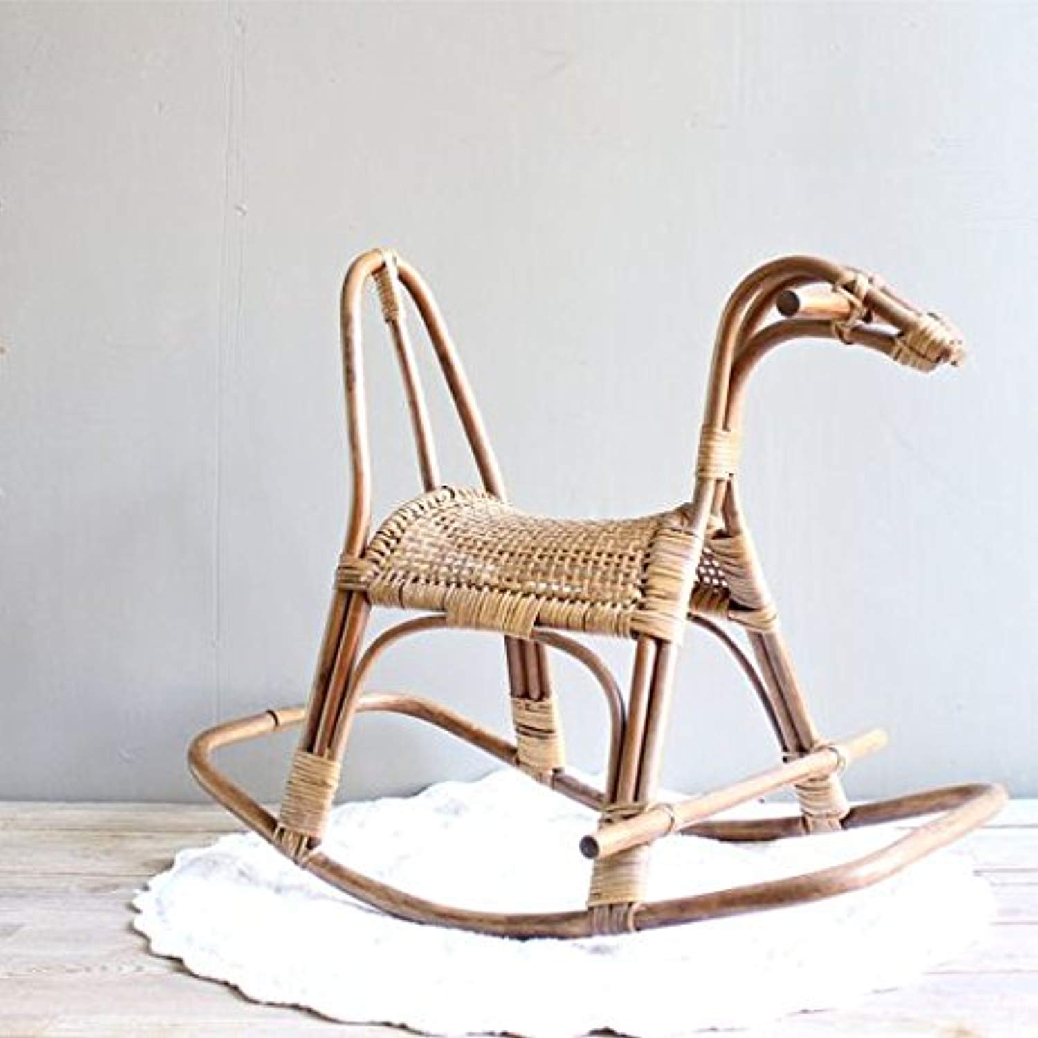 IRA Toddler's Cane Art Rattan Rocking Horse Chair - IRA Furniture