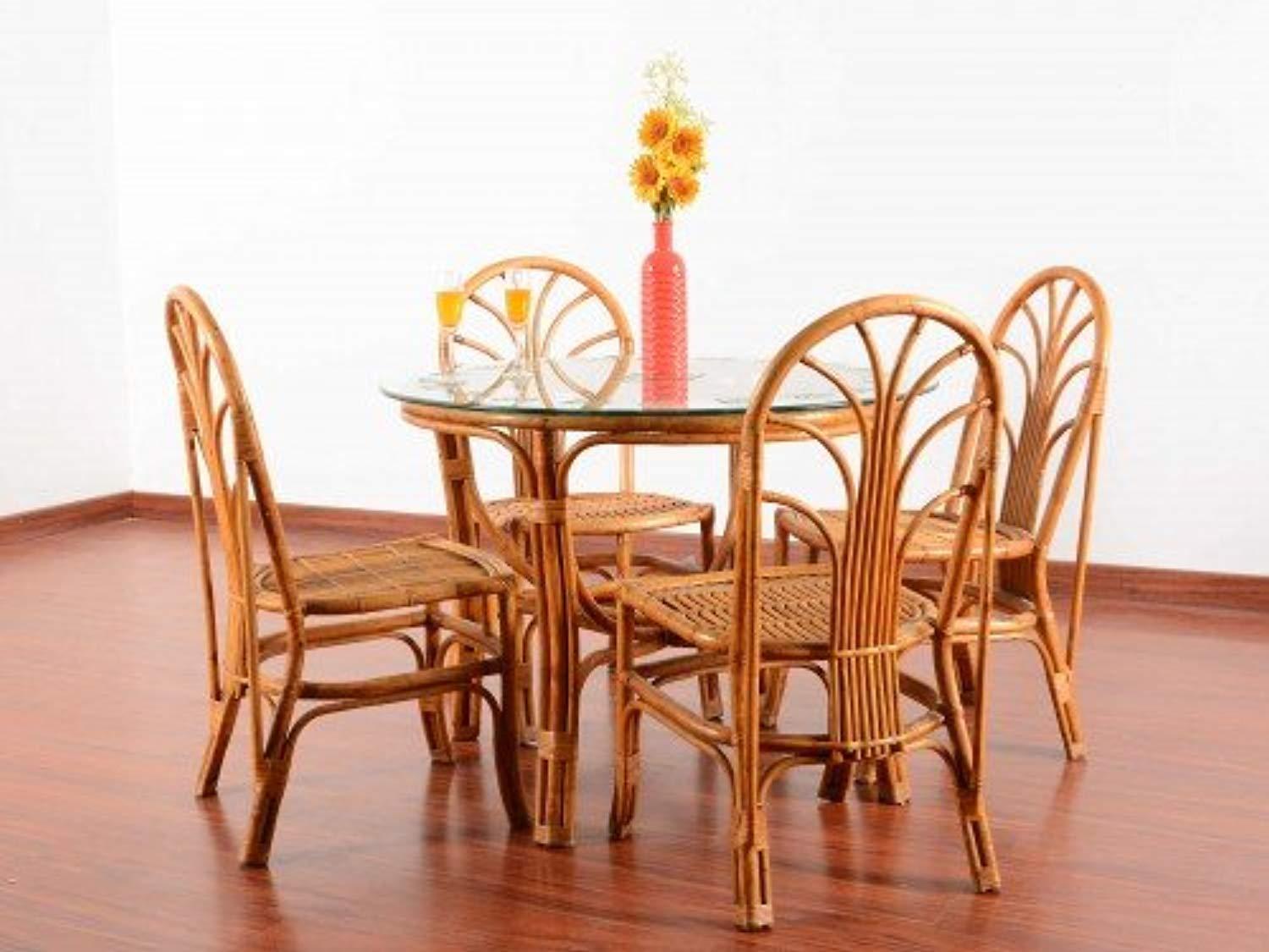 IRA Bamboo 4-Seater Dining Table Set - IRA Furniture