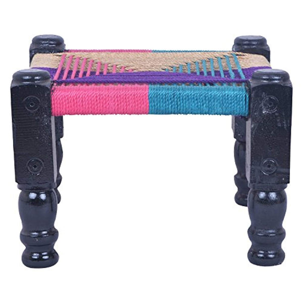 Chowki Khatli Chair Stool Bajot - Multicolor Garden or Balcony Chair - IRA Furniture