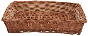 IRA Bamboo Cane Basket Tray, 48x33x13cm (Brown) - IRA Furniture