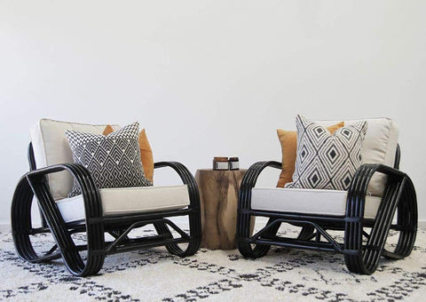 IRA Black Finish Armchair - IRA Furniture