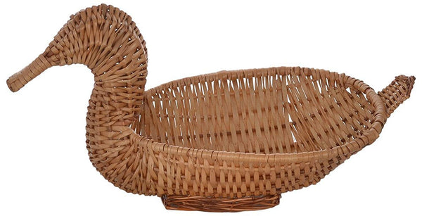 IRA Duck Cane Basket (39 cm x 19 cm x 21 cm, Brown) - IRA Furniture