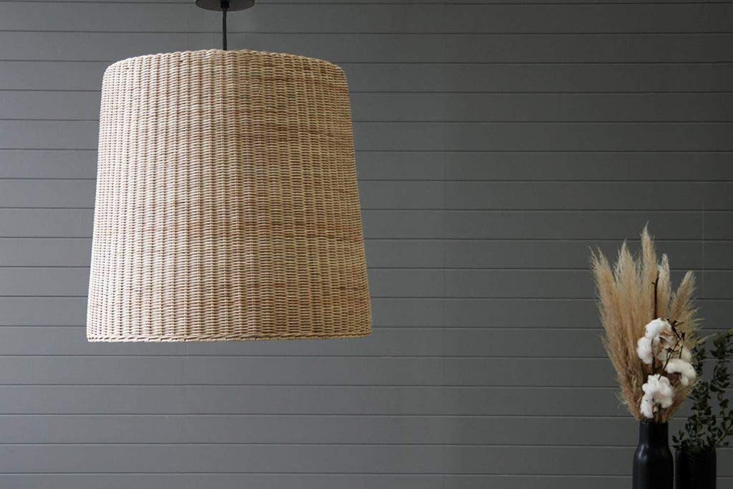 IRA Rattan Bell Pendant Light Shade – Large - IRA Furniture