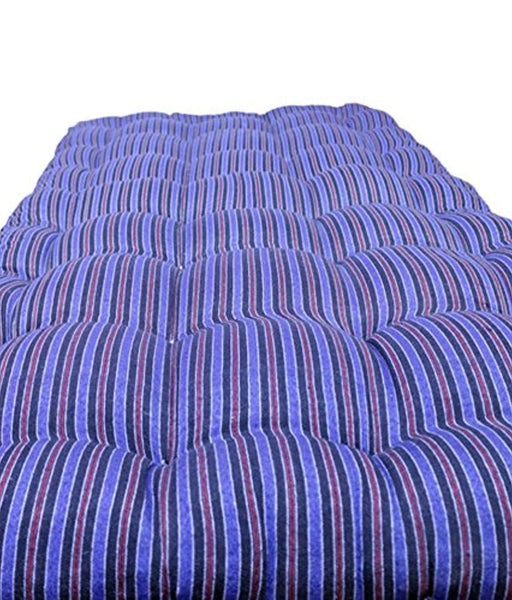 Comfort Blue Medium Soft White Cotton Mattress - 1 Sleeping Capacity (72 X 36 X 4 Inch) - IRA Furniture
