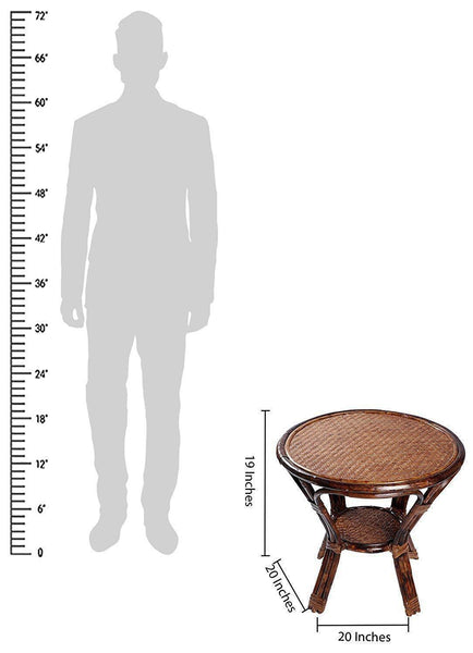 IRA Wicker Arm Chair with Table and Cushion - IRA Furniture