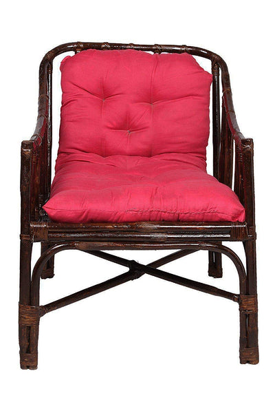 Ira Brown Chair Made of Cane Wood with Cushion - IRA Furniture