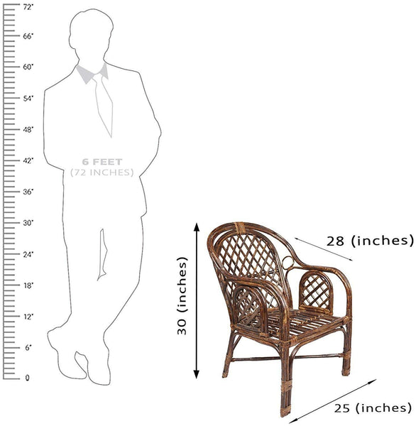 IRA Living Room 4 Seater (Rattan & Wicker,Brown) - IRA Furniture