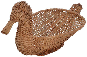 IRA Duck Cane Basket (39 cm x 19 cm x 21 cm, Brown) - IRA Furniture