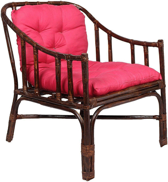 IRA Rattan Contemporary Styled Arm Chair with Cushion - IRA Furniture