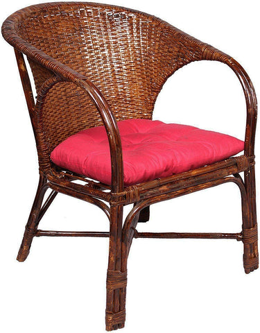 IRA Elegant Wicker Arm Chair with Cushion - IRA Furniture