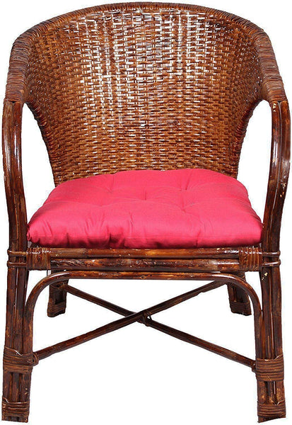 IRA Wicker Arm Chair with Table and Cushion - IRA Furniture