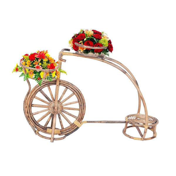 IRA Bicycle Flower Pot Stand for 3 Pots Garden Decor - IRA Furniture