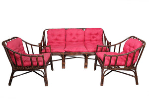 IRA Cane Sofa Set (Multicolour, 48x50 cm, Standard) - IRA Furniture