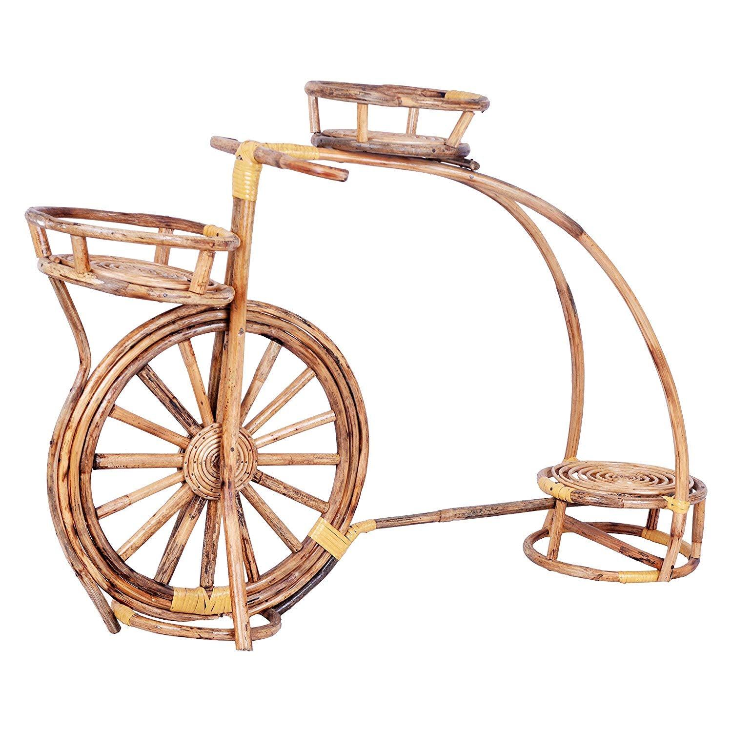 IRA Bicycle Flower Pot Stand for 3 Pots Garden Decor - IRA Furniture