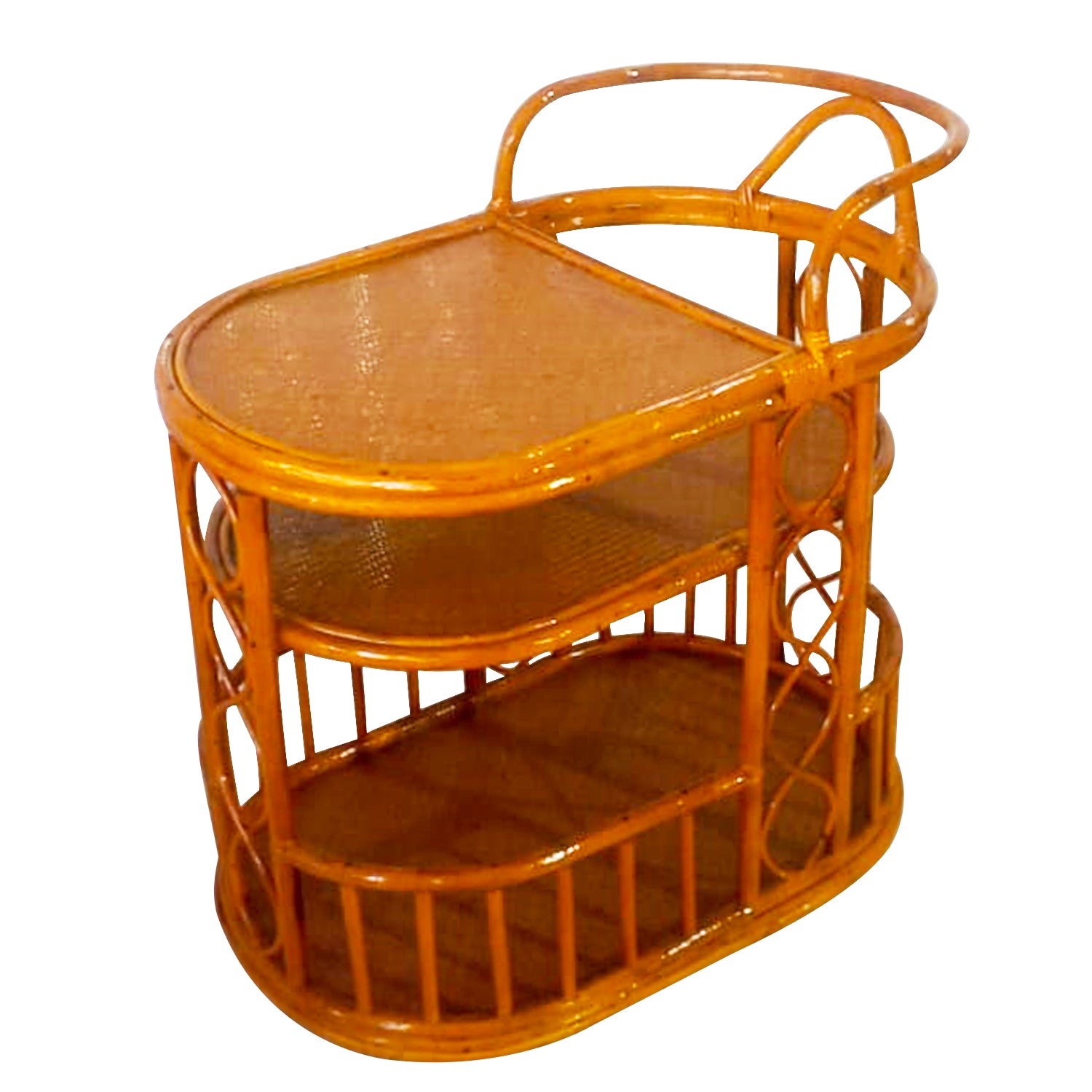 IRA Serving Cart with Wheels Light Brown