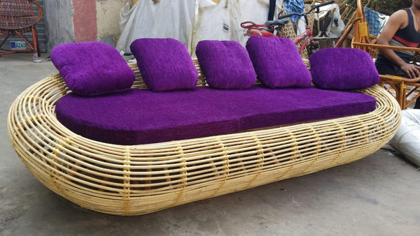 3-Seater Sofa with Cushions and Side Tables | Comfortable Living Room Sofa Set | Modern Sofa with Cushions for Home and Office | Stylish Sofa with Side Tables