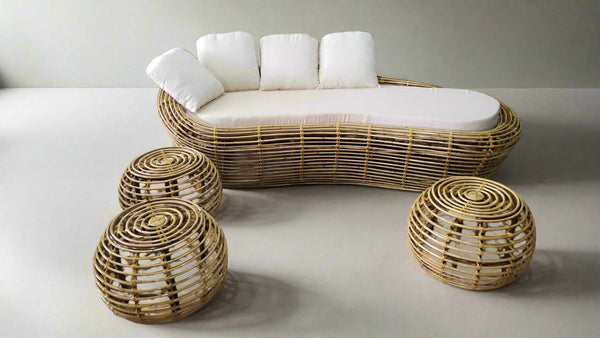 3-Seater Sofa with Cushions and Side Tables | Comfortable Living Room Sofa Set | Modern Sofa with Cushions for Home and Office | Stylish Sofa with Side Tables