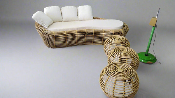 3-Seater Sofa with Cushions and Side Tables | Comfortable Living Room Sofa Set | Modern Sofa with Cushions for Home and Office | Stylish Sofa with Side Tables