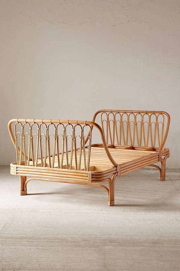 "Wooden cane headboard for bed adds a touch of elegance to your space."