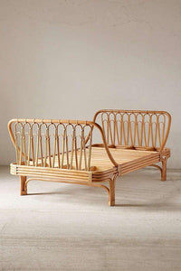 "Wooden cane headboard for bed adds a touch of elegance to your space."