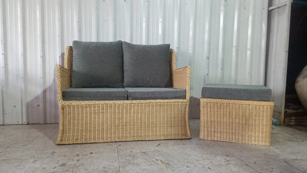 IRA 2 Seater Sofa set For Indoor Outdoor Use - Brown Wash